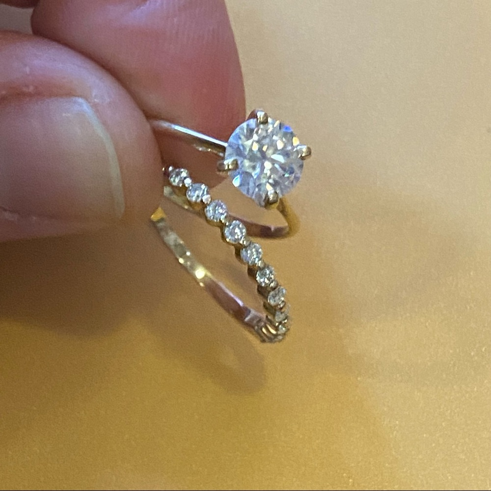 Moissanite 10K Gold Set